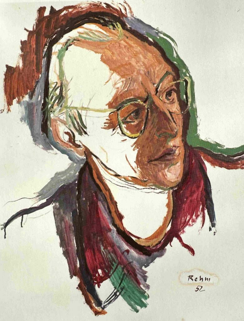 Der Komponist Carl Orff, Ölbild von Helmut Rehm aus dem Jahr 1952